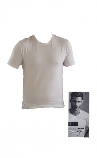 Weißes T-Shirt Olymp Body Fit Level 5 Rundhals